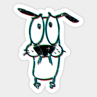 Courage the dog Sticker